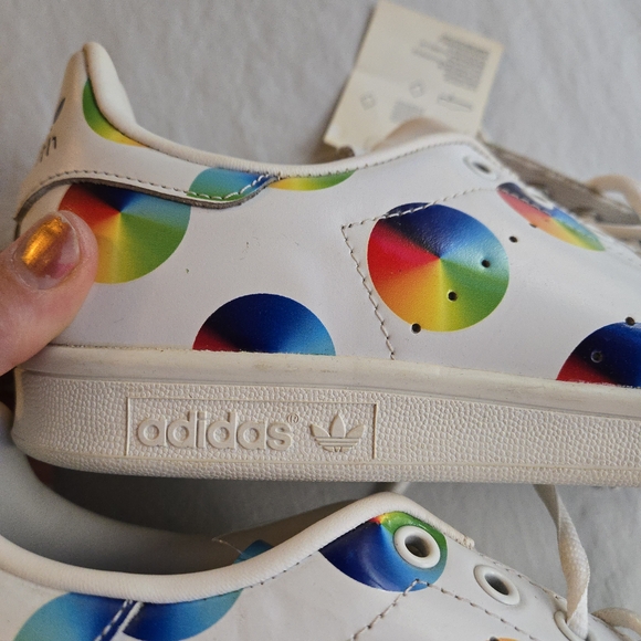 Adidas Stan Smith Multi Dots White Multicolor Color Wheel Sneakers - Picture 7 of 14